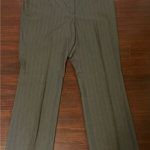 Ann Taylor Curvy Pinstripe Trouser in Charcoal